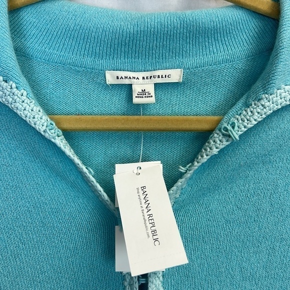 NWT Banana Republic Angora Blend Sea Blue Cardigan Sweater Size M - Picture 2 of 10